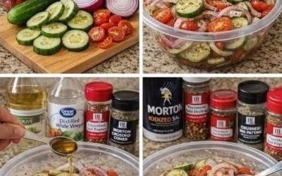 Marinated cucumber salad