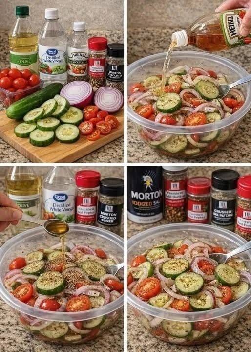 Marinated cucumber salad