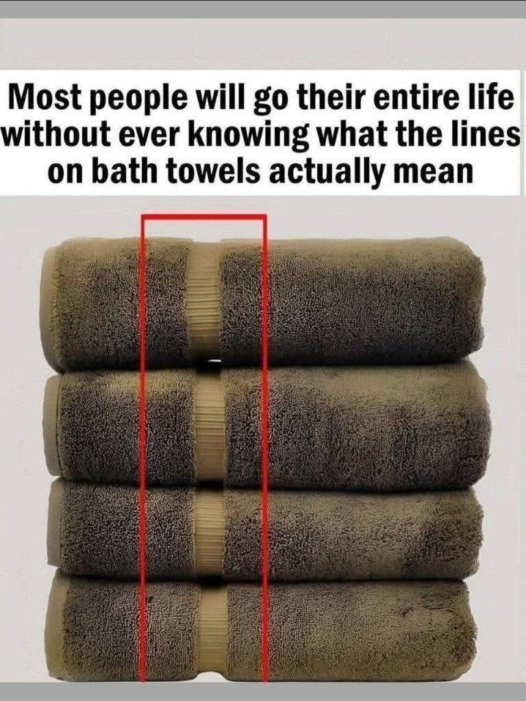 Here’s What the Lines on Bath Towels Actually Mean