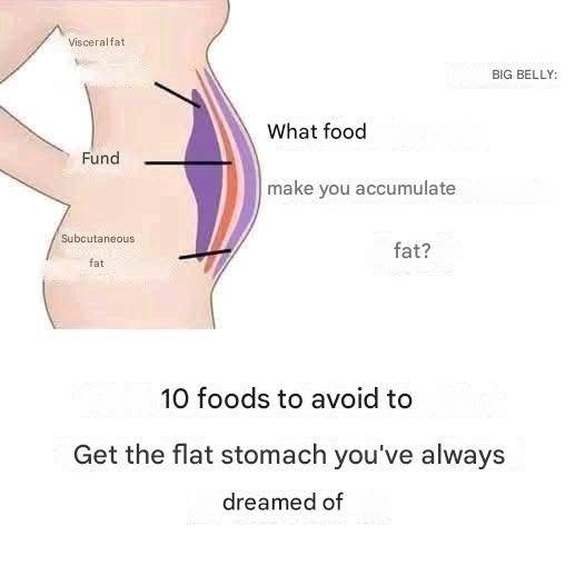 10 foods to avoid to get the flat stomach you’ve always dreamed of